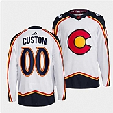 Men's Colorado Avalanche Custom White 2022-23 Reverse Retro Stitched Jersey,baseball caps,new era cap wholesale,wholesale hats